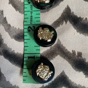 Black gold novelty buttons 10 pieces